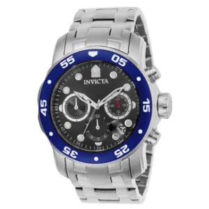 ectq95008_vni_0 jpg - Relógio Masculino Pro Diver SCUBA, Invicta 80059, Prata -<p>Este lindo relógio Invicta Pro Diver contém um movimento de quartzo preciso, além de uma caixa de aço. Seu mostrador exibe um mostrador de metal cinza protegido por um Cristal Flam</p>