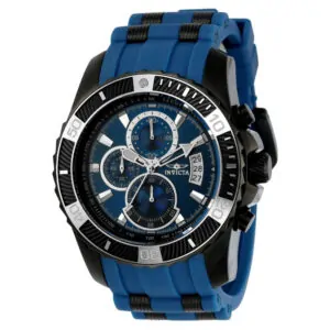 ectq23422_vni_0 jpg - Relógio Masculino Pro Diver SCUBA, Invicta 22432, Azul e Preto -<p>Este lindo relógio Invicta Pro Diver contém um movimento de quartzo preciso, além de uma caixa preta. Seu mostrador exibe um mostrador de metal azul protegido por um Cristal Flame&</p>