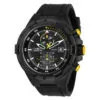 ectq30182_vni_0 jpg - Relógio Masculino de Quartzo Aviator, Invicta 28103, Preto e Amarelo -Este lindo relógio Invicta Aviator contém um movimento de quartzo, sustentado por uma impressionante caixa preta. Seu mostrador exibe um mostrador de metal preto protegido por um a