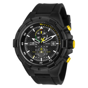 ectq30182_vni_0 jpg - Relógio Masculino de Quartzo Aviator, Invicta 28103, Preto e Amarelo -<p>Este lindo relógio Invicta Aviator contém um movimento de quartzo, sustentado por uma impressionante caixa preta. Seu mostrador exibe um mostrador de metal preto protegido por um a</p>