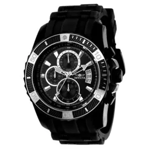 ectq33422_vni_0 jpg - Relógio Masculino Pro Diver SCUBA, Invicta 22433, Preto -<p>Este incrível relógio Invicta da coleção Pro Diver oferece um movimento de quartzo exato, com uma incrível caixa preta. O mostrador exibe um mostrador de metal preto protegido por&</p>