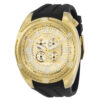 ectq68403_vni_0 jpg - Relógio Masculino de Quartzo Aviator, Invicta 30486, Preto e Dourado -Este incrível relógio Invicta da coleção Aviator oferece um movimento Quartz exato, com uma incrível caixa dourada. O mostrador exibe um mostrador de metal dourado protegido pelo n