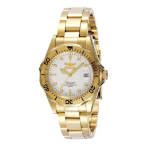 ectq8398_vni_0 jpg - Relógio Masculino Pro Diver, Invicta 8938, Dourado e Branco -<p>Este incrível relógio Invicta da coleção Pro Diver oferece um movimento de quartzo exato, com uma caixa de ouro incrível. O mostrador exibe um mostrador de metal branco protegido p</p>