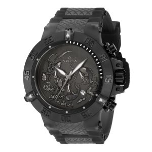 ectq04073_gz_vni_0 jpg - Relógio Masculino Invicta Subaqua Skull 50mm, Preto, Cinza Escuro ZG37040 -<p>Este impressionante relógio Invicta Subaqua apresenta um movimento preciso de quartzo, assim como uma caixa preta e cinza. Seu mostrador de metal é protegido por um cristal mineral</p>