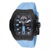 ectq07374_vni_0 jpg - Relógio Masculino Invicta Racing 44mm, Azul Claro 47370 -Este incrível relógio Invicta da coleção Invicta Racing oferece um movimento Quartz preciso, com uma incrível caixa preta. O mostrador exibe um dial de metal preto protegido por no