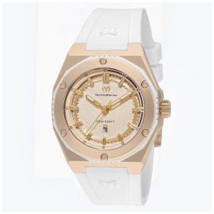 ectq080614_mt_vni_0 jpg - Relógio Feminino TechnoMarine Coral Coral Legacy 36mm Branco TM416080 -<p>Este relógio TechnoMarine da coleção Coral Legacy é uma peça deslumbrante, com movimento preciso de quartzo e caixa branca e dourada. Seu mostrador é decorado por um belo dial em m</p>