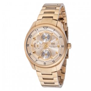ectq111813_mt_vni_0 jpg - Relógio Feminino TechnoMarine Ocean Quantum 36mm, Dourado TM318111 -<p>Este incrível relógio TechnoMarine da coleção Quantum oferece um movimento Quartzo preciso, com uma deslumbrante caixa dourada. O mostrador exibe um dial de metal dourado protegido</p>
