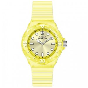 ectq11294_vni_0 jpg - Relógio Feminino Invicta Celestial 35mm Transparente Amarelo 49211 -<p>Este relógio chamativo da coleção Celestial da Invicta é movido por um preciso movimento de quartzo, com uma caixa amarela. Seu mostrador é decorado por um mostrador amarelo de lat</p>