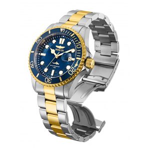 ectq12003_vni_1 jpg - Relógio Masculino Invicta Pro Diver 43mm, Aço, Dourado 30021 -<p>Desperte seu estilo com o Relógio Masculino Invicta Pro Diver 43mm. Com design imponente, possui mostrador azul, caixa e pulseira em aço, a combinação perfeita de robustez e elegân</p>