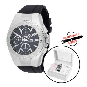 ectq330421_mt_vni_0 jpg - Relógio TechnoMarine Cruise Original Unissex com Mostrador em Madrepérola 38mm, Preto, Branco, Rosa e Pulseira Interchangeável TM124033 -<p>Este belo relógio TechnoMarine Original contém um movimento preciso de quartzo, além de um estojo de aço. Seu mostrador exibe uma madrepérola preta protegida por um cristal mineral</p>