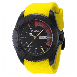 ectq33744_vni_0 jpg - Relógio Masculino Invicta Pro Diver 44mm Amarelo 44733 -<p>Este impressionante relógio Invicta Pro Diver apresenta um movimento preciso de Quartzo, em um elegante estojo preto. Seu mostrador metálico preto é protegido por um resistente Cri</p>