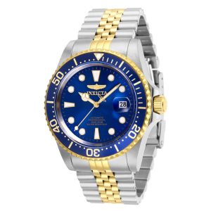 ectq39003_gz_vni_0 jpg - Relógio Masculino Automático Pro Diver, Invicta ZG30093, Prata e Dourado -<p>Este lindo relógio Invicta Pro Diver contém um movimento automático preciso, além de uma caixa de aço dourada. Seu mostrador exibe um mostrador de metal azul protegido por um Crist</p>