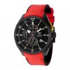 ectq431813_mt_vni_0 jpg - Relógio Masculino TechnoMarine Ocean Quantum 44mm, Vermelho e Preto TM318134 -Este impressionante relógio TechnoMarine Quantum apresenta um movimento preciso de quartzo, além de uma caixa verde, cinza e preta. Seu mostrador preto de metal é protegido por um&
