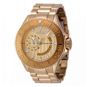 ectq44284_vni_0 jpg - Relógio Masculino Automático Invicta Grand Diver 52mm em Ouro 48244 -<p>Este incrível relógio Invicta da coleção Grand Diver oferece um movimento Automático preciso, com uma deslumbrante caixa em ouro. O mostrador exibe uma tonalidade dourada em plásti</p>