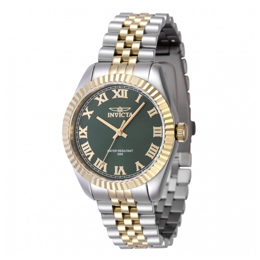 ectq51474_vni_0 jpg - Relógio Feminino Invicta Specialty 36mm, Dourado, Aço 47415 -Apresentamos o elegante relógio feminino Invicta Specialty, perfeito para mulheres que buscam sofisticação e estilo. Com design dourado e detalhes em aço, possui mostrador verde em