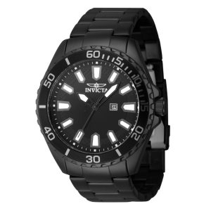 ectq59864_vni_0 jpg - Relógio Masculino Invicta Pro Diver 46mm Preto 46895 -<p>Este incrível relógio Invicta da coleção Pro Diver oferece um movimento Quartz preciso, com uma incrível caixa preta. O mostrador exibe um elegante tom preto em latão protegido pel</p>