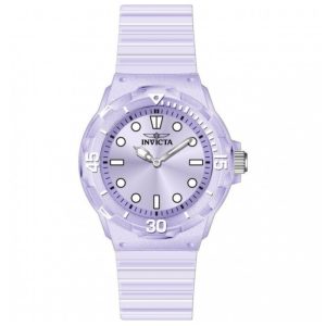 ectq60294_vni_0 jpg - Relógio Feminino Invicta Celestial 35mm, Transparente, Roxo 49206 -<p>Este incrível relógio Invicta da coleção Celestial oferece um movimento Quartz preciso, com uma incrível caixa roxa. O mostrador exibe um mostrador roxo de latão protegido pelo nos</p>