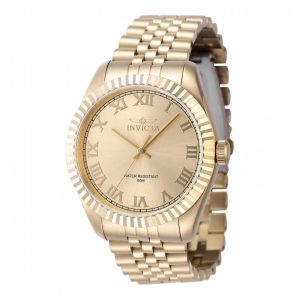 ectq60474_vni_0 jpg - Relógio Masculino Invicta Specialty 43mm Dourado 47406 -<p>Este belíssimo relógio Invicta Specialty possui um preciso movimento de Quartzo, além de uma caixa dourada. Seu mostrador exibe um dial de latão dourado protegido por um cristal mi</p>