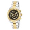 ectq72071_vni_0 jpg - Relógio Masculino Invicta Speedway 39,5mm, Aço, Dourado 17027 -Este impressionante relógio Invicta Speedway apresenta um movimento de Quartzo, tudo em um sólido estojo de aço dourado. Seu mostrador de metal preto é protegido por um cristal min