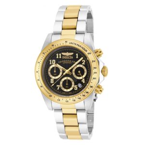 ectq72071_vni_0 jpg - Relógio Masculino Invicta Speedway 39,5mm, Aço, Dourado 17027 -<p>Este impressionante relógio Invicta Speedway apresenta um movimento de Quartzo, tudo em um sólido estojo de aço dourado. Seu mostrador de metal preto é protegido por um cristal min</p>