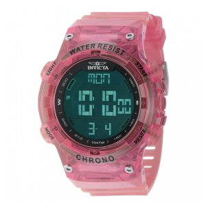 ectq74094_vni_1 jpg - Relógio Masculino Invicta Racing Digital 52mm, Transparente, Rosa 49047 -<p>Explore o estilo e a precisão com o Relógio Masculino Invicta Racing Digital. Com design moderno e inovador, este relógio possui mostrador preto, caixa de 52mm em plástico rosa e p</p>
