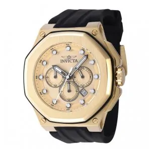 ectq74164_vni_0 jpg - Relógio Masculino Invicta Akula 50mm Preto 46147 -<p>Este belo relógio Invicta Akula apresenta um movimento preciso de quartzo, juntamente com um estojo preto e dourado. Seu mostrador exibe uma combinação de cores gunmetal e ouro, pr</p>