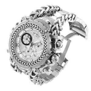 Relógio Masculino Invicta Reserve Gladiator 2, 92 Quilates Diamante, Swiss Ronda Z60, Aço 58,3 mm