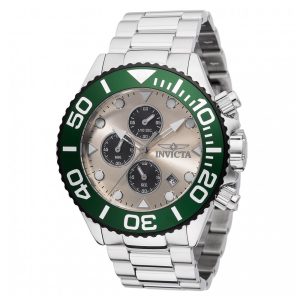 ectq78584_vni_0 jpg - Relógio Masculino Invicta Grand Diver 52mm de Aço 48587 -<p>Este impressionante relógio Invicta da coleção Grand Diver é movido por um preciso movimento de Quartzo, com uma caixa de aço prateada, verde e preta. Seu mostrador é decorado por&</p>