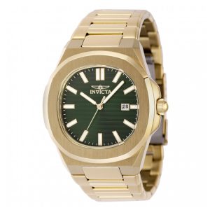 ectq81584_gz_vni_0 jpg - Relógio Masculino Invicta Speedway 41mm, Dourado ZG48518 -<p>Este impressionante relógio Invicta Speedway apresenta um movimento preciso de Quartzo, bem como uma caixa dourada. Seu mostrador verde de latão é protegido por um cristal mineral&</p>
