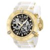 ectq82373_gz_vni_0 jpg - Relógio Masculino Invicta Subaqua Skull 50mm, Dourado, Branco ZG37328 -Este impressionante relógio Invicta Subaqua apresenta um movimento preciso de quartzo, além de uma caixa dourada e branca. Seu mostrador de metal é protegido por um cristal mineral
