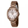 ectq84364_vni_0 jpg - Relógio Feminino Invicta Wildflower 32mm Marrom 46348 -Encante se com o relógio feminino Invicta Wildflower 46348 de 32mm. Com mostrador prateado e material de discagem em latão, esse relógio possui caixa marrom de aço e coroa de acion