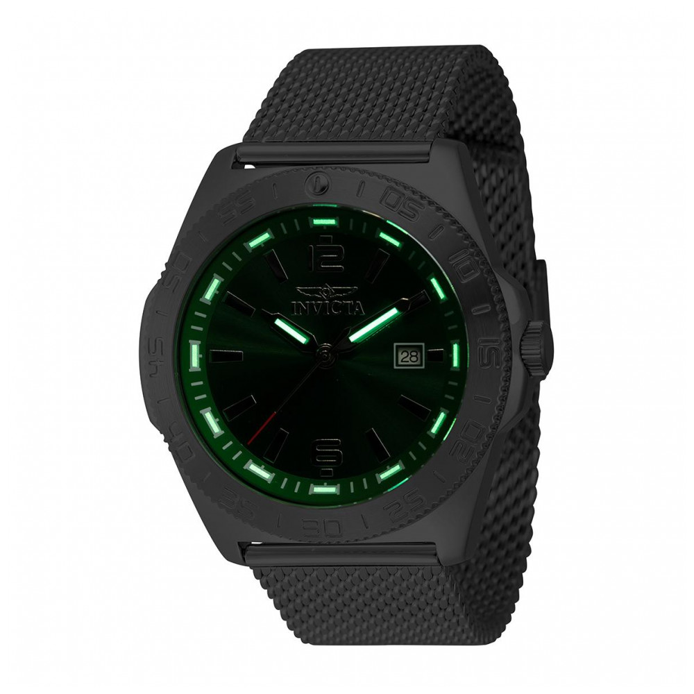 ectq84384_vni_2 jpg - Relógio Masculino Invicta Coalition Forces VulcanX 45mm, Aço 48348 -Aventure se com estilo e sofisticação com o relógio masculino Invicta Coalition Forces VulcanX 48348. Com design robusto e marcante, este relógio apresenta mostrador verde e materi