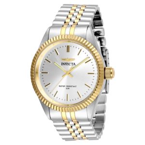 ectq87392_vni_0 jpg - Relógio Masculino Invicta Specialty 43mm em Aço e Dourado 29378 -<p>Este belo relógio da coleção Invicta Specialty contém um movimento preciso de quartzo, além de um estojo dourado e de aço. Seu mostrador exibe uma combinação prateada de metal prot</p>