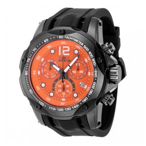ectq90984_vni_0 jpg - Relógio Masculino Invicta Speedway Ronda Z60 FE Caliber 51mm Preto 48909 -<p>Este impressionante relógio Invicta Speedway apresenta um movimento preciso de quartzo, bem como uma caixa de cor gunmetal. Seu mostrador laranja é feito de latão e protegido por u</p>