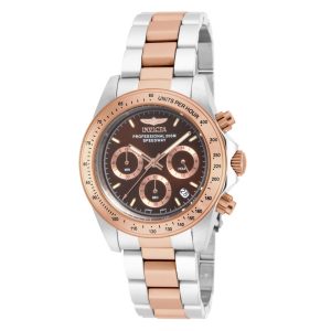 ectq92071_vni_0 jpg - Relógio Masculino de Quartzo Speedway, Invicta 17029, Prata e Ouro Rosa -<p>Este lindo relógio Invicta Speedway contém um movimento de quartzo, sustentado por uma impressionante caixa de aço em ouro rosa. Sua face exibe um mostrador de metal marrom protegi</p>
