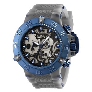 ectq92373_gz_vni_0 jpg - Relógio Masculino Invicta Subaqua Skull 50mm Cinza e Azul Escuro ZG37329 -<p>Este belíssimo relógio Invicta Subaqua apresenta um movimento preciso de quartzo, em um elegante estojo cinza e azul escuro. Seu mostrador exibe um dial de metal protegido por um c</p>