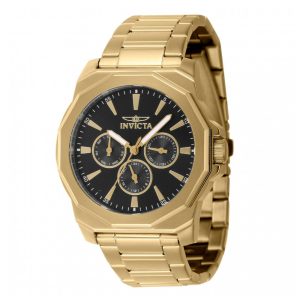 ectq94864_vni_0 jpg - Relógio Masculino Invicta Speedway Multifunções 42mm, Dourado 46849 -<p>Aprimore seu estilo com o Relógio Masculino Invicta Speedway Multifunções. Com design elegante, possui mostrador preto, caixa de aço dourado de 42mm e coroa do tipo push. Ideal par</p>