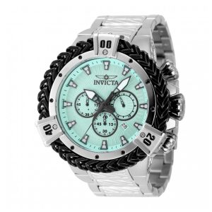 ectq95184_vni_0 jpg - Relógio Masculino Invicta Bolt Herc 54mm, Aço 48159 -<p>Este belo relógio Invicta Bolt possui um movimento preciso de Quartzo, além de uma caixa de aço preto. Seu mostrador exibe uma cor turquesa, feito de plástico e metal, protegido po</p>