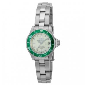 ectq99041_vni_0 jpg - Relógio Feminino Invicta Pro Diver 24,5mm, Aço 14099 -<p>Este impressionante relógio feminino Invicta Pro Diver apresenta um movimento preciso de quartzo, além de uma caixa de aço. Seu mostrador em metal champagne é protegido por um cris</p>