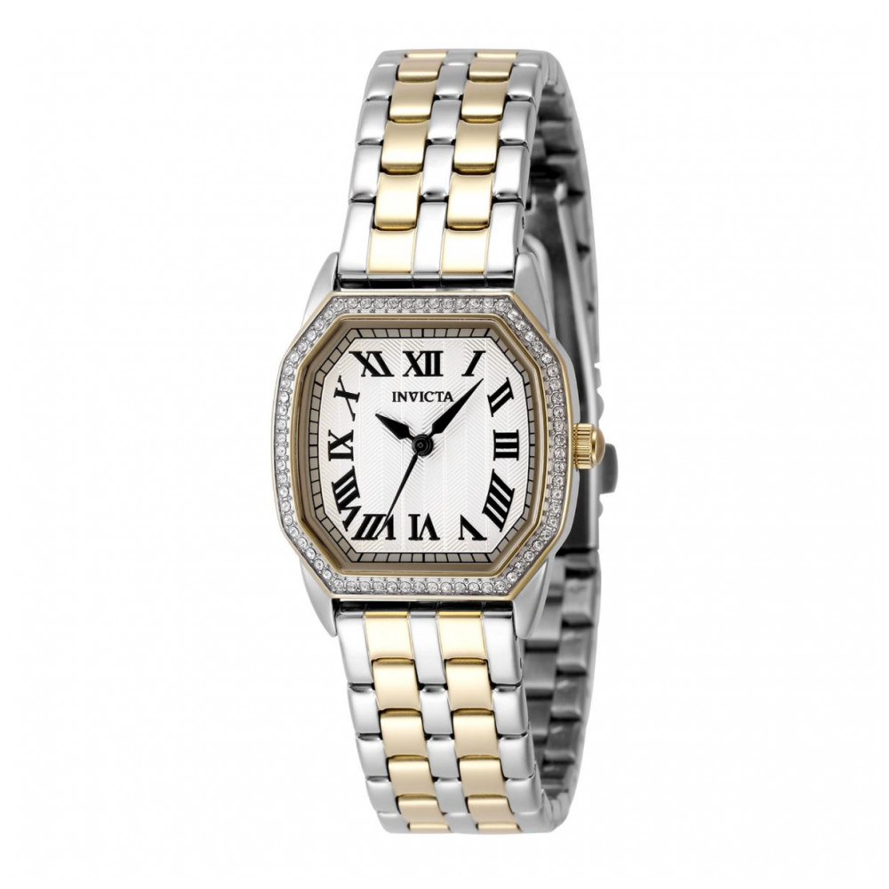 ectq99984_vni_0 jpg - Relógio Feminino Invicta Wildflower 27mm, Ouro, Aço 48999 -Este incrível relógio Invicta da coleção Wildflower oferece um movimento de quartzo preciso, com uma incrível caixa de aço e ouro. O mostrador exibe um mostrador de latão prateado&