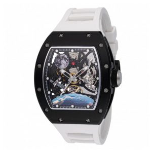 Relógio Masculino Automático Invicta S1 Rally Interstellar com Mostrador Esqueleto 41mm, Branco 49010