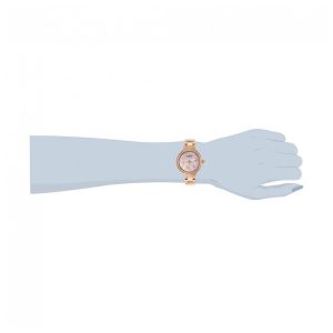 Relgio feminino Wildflower com mostrador em madreprola 34 mm. Ouro Rosa 28824, Invicta