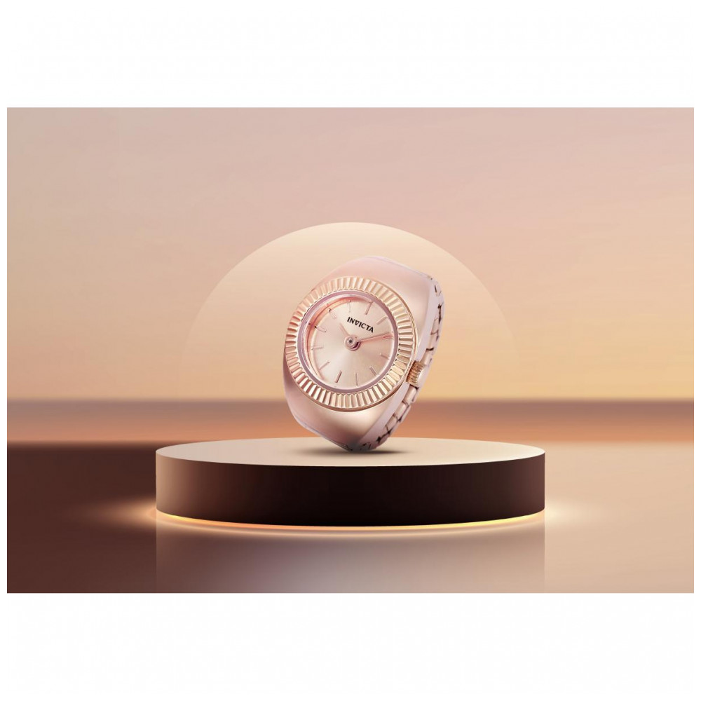 Relógio Anel Invicta Mini Angel Feminino 16,5mm, Rose Gold 48948