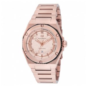 Relógio Feminino TechnoMarine Coral Coral Legacy 36mm em Ouro Rosa TM416058