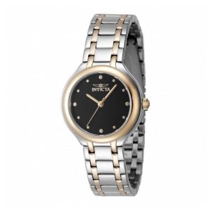 Relógio Feminino Invicta Wildflower 32mm em Aço Dourado e Preto 48229