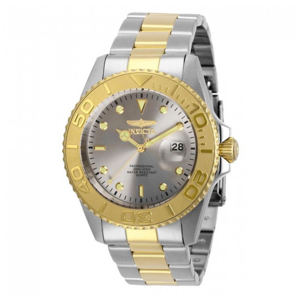 Relógio Masculino Invicta Pro Diver 43mm em Aço com Detalhes em Dourado 29950