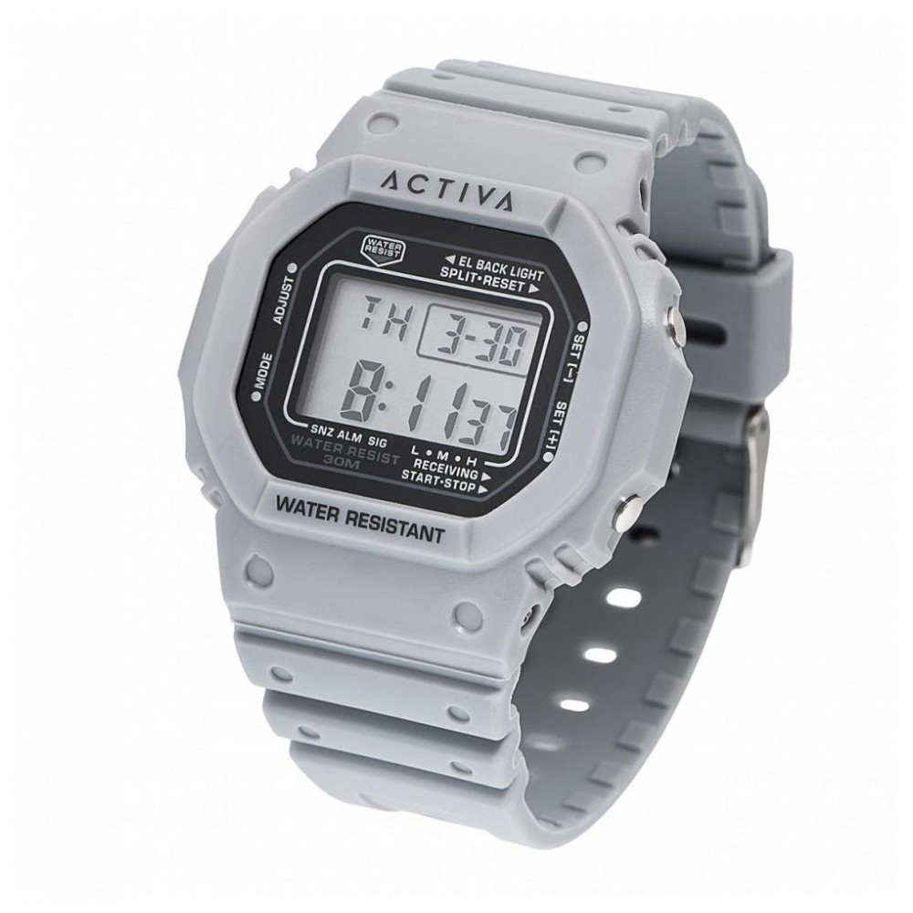 Relógio Digital Masculino Invicta Activa Retro X 44,5mm Cinza ACW424001