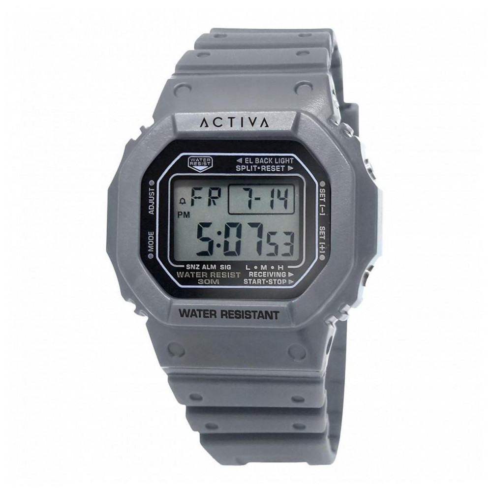 Relógio Digital Masculino Invicta Activa Retro X 44,5mm Cinza ACW424001