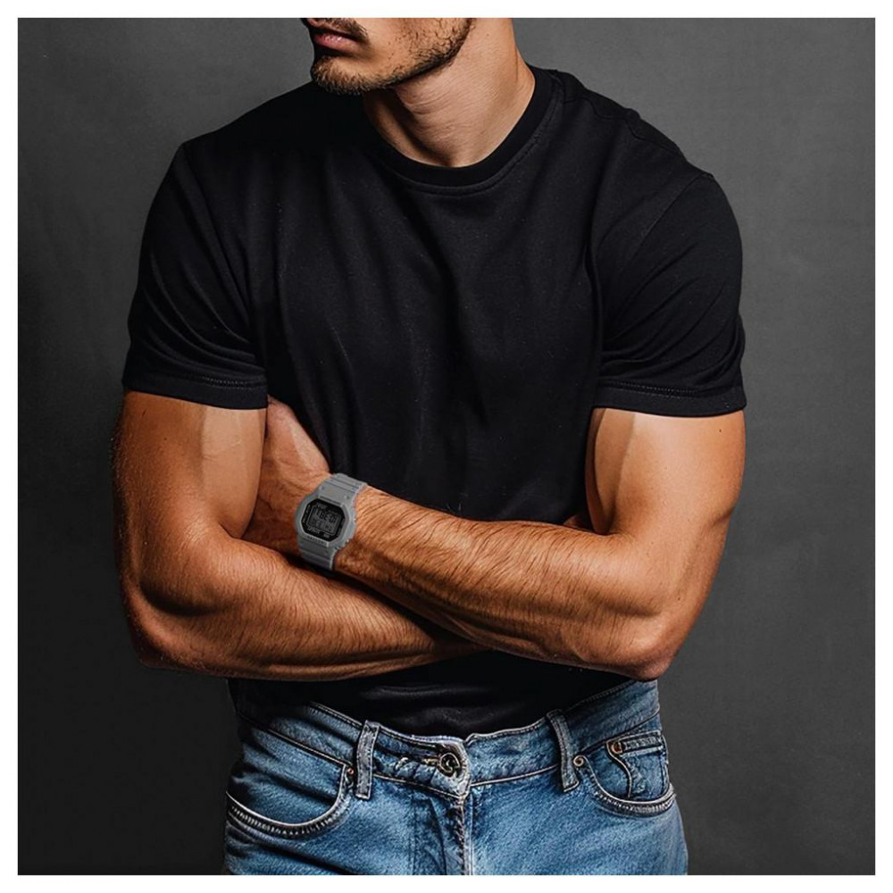 Relógio Digital Masculino Invicta Activa Retro X 44,5mm Cinza ACW424001