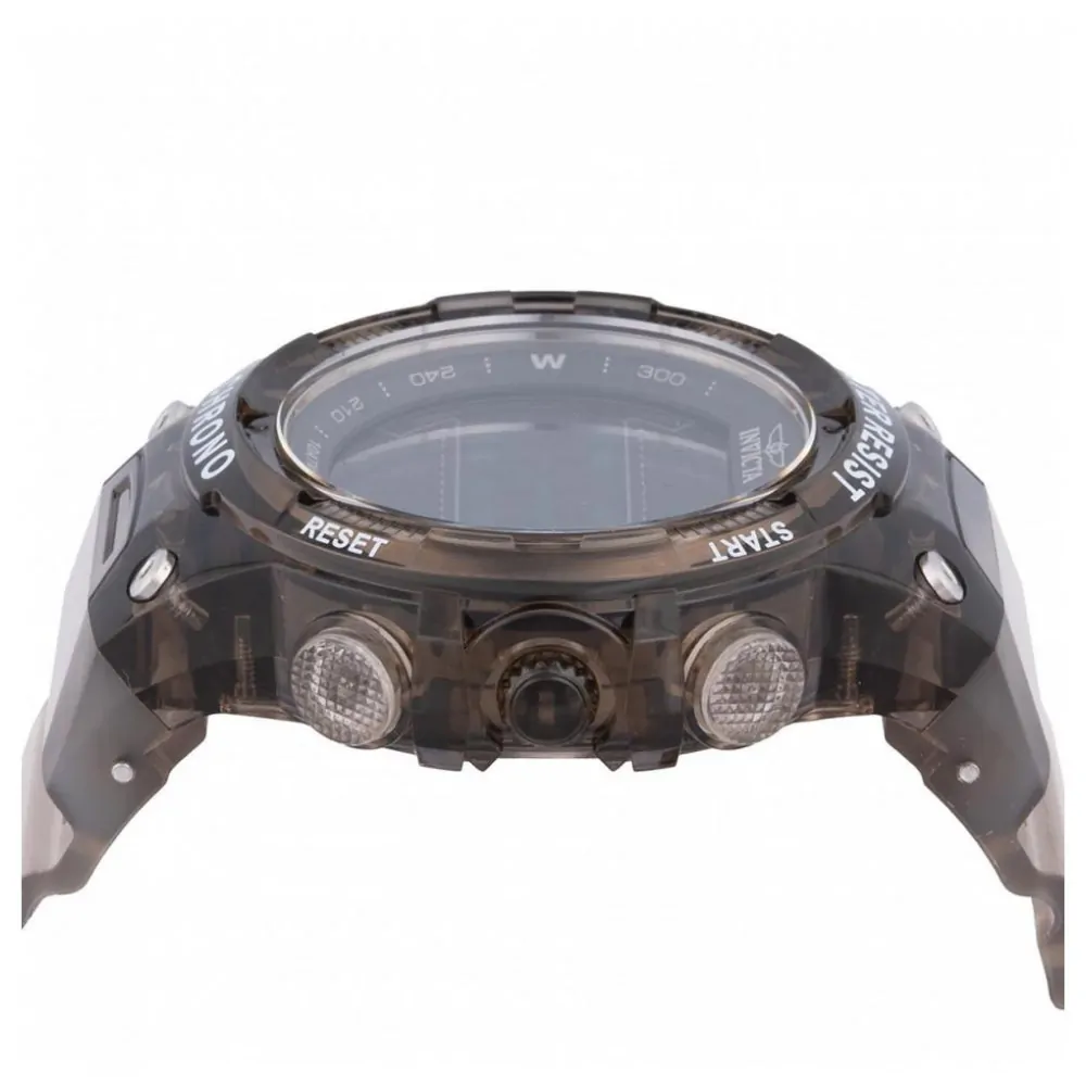 Relógio Masculino Digital Invicta Racing 52mm, Transparente, Marrom 49043